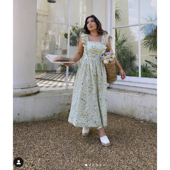 H&M Wildflower Collection Floral Poplin Dress - Picture 9 of 16